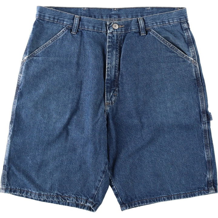 Wrangler denim painter shorts, men's size W35 (approx.) cotton blue type Vintage Second Hand