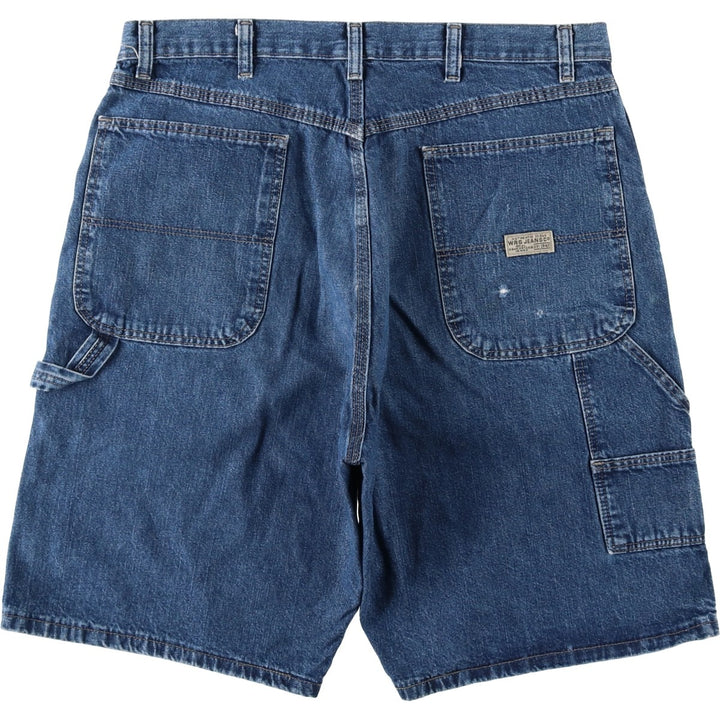 Wrangler denim painter shorts, men's size W35 (approx.) cotton blue type Vintage Second Hand