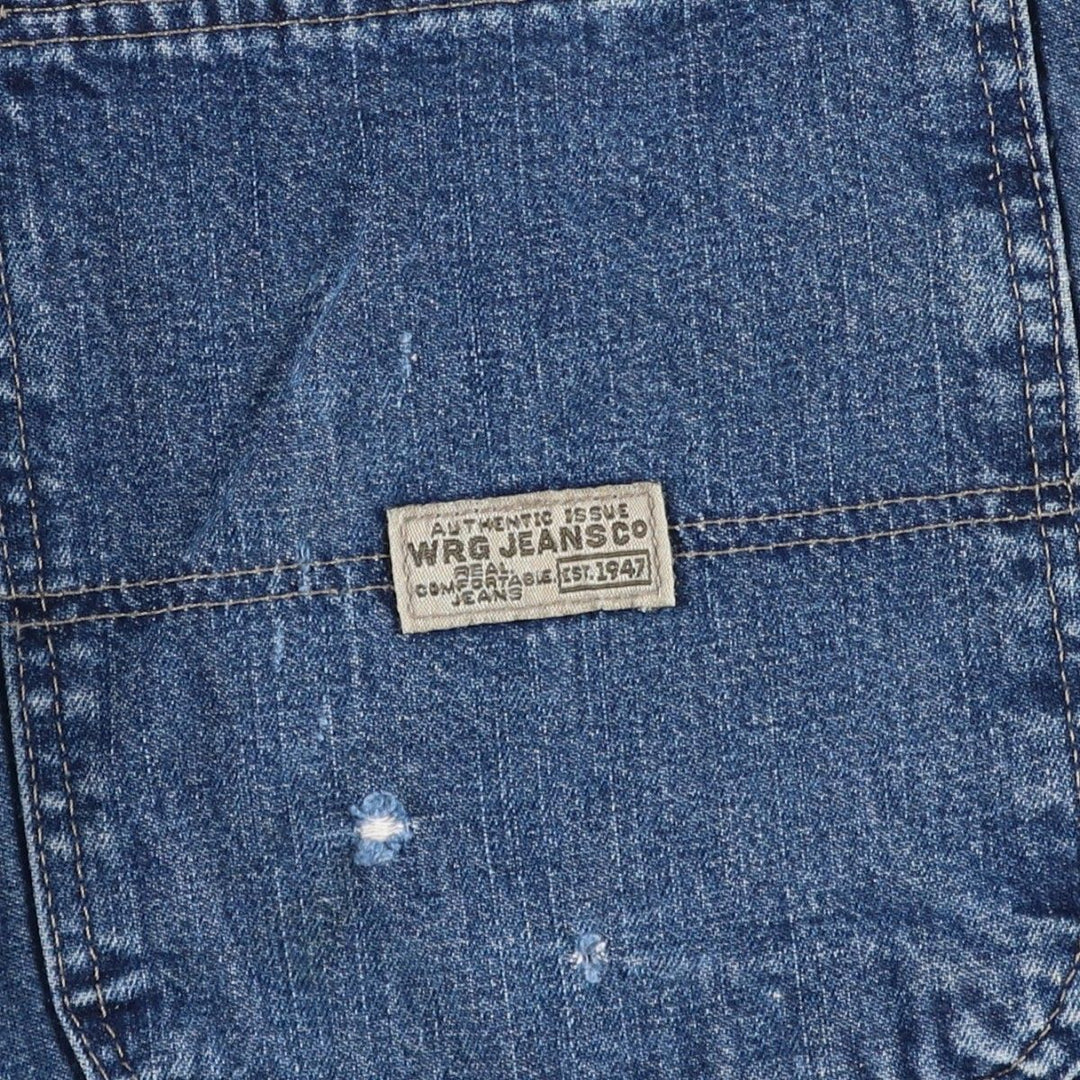 Wrangler denim painter shorts, men's size W35 (approx.) cotton blue type Vintage Second Hand