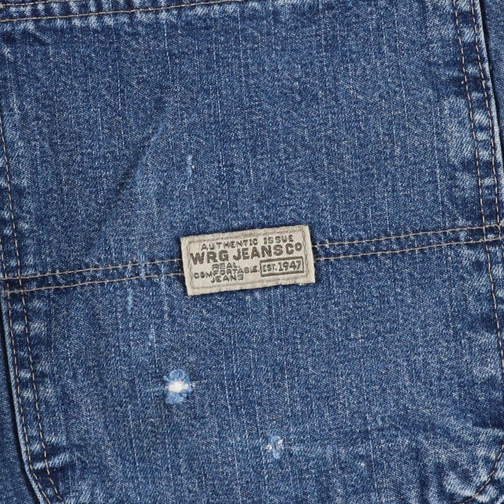 Wrangler denim painter shorts, men's size W35 (approx.) cotton blue type Vintage Second Hand