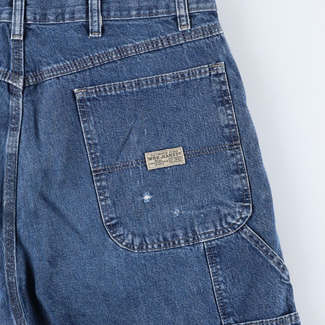Wrangler denim painter shorts, men's size W35 (approx.) cotton blue type Vintage Second Hand