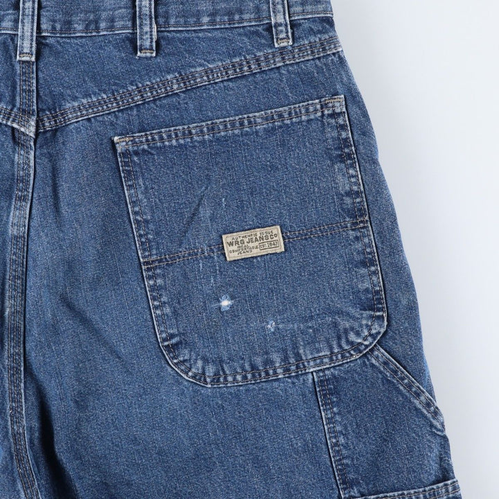 Wrangler denim painter shorts, men's size W35 (approx.) cotton blue type Vintage Second Hand