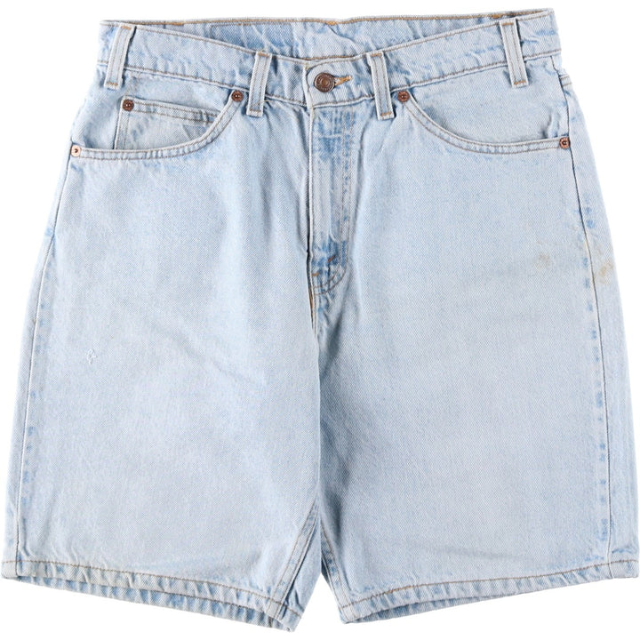90'S Levi's 550 Relaxed Fit Orange Tab Denim Shorts, Men's Size W31 (approx.), Vintage cotton blue type Vintage Second Hand