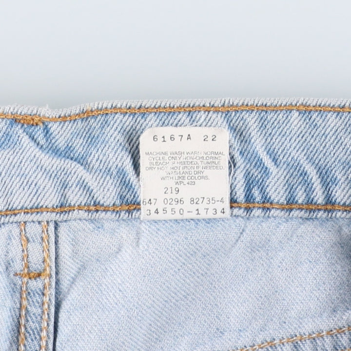 90'S Levi's 550 Relaxed Fit Orange Tab Denim Shorts, Men's Size W31 (approx.), Vintage cotton blue type Vintage Second Hand