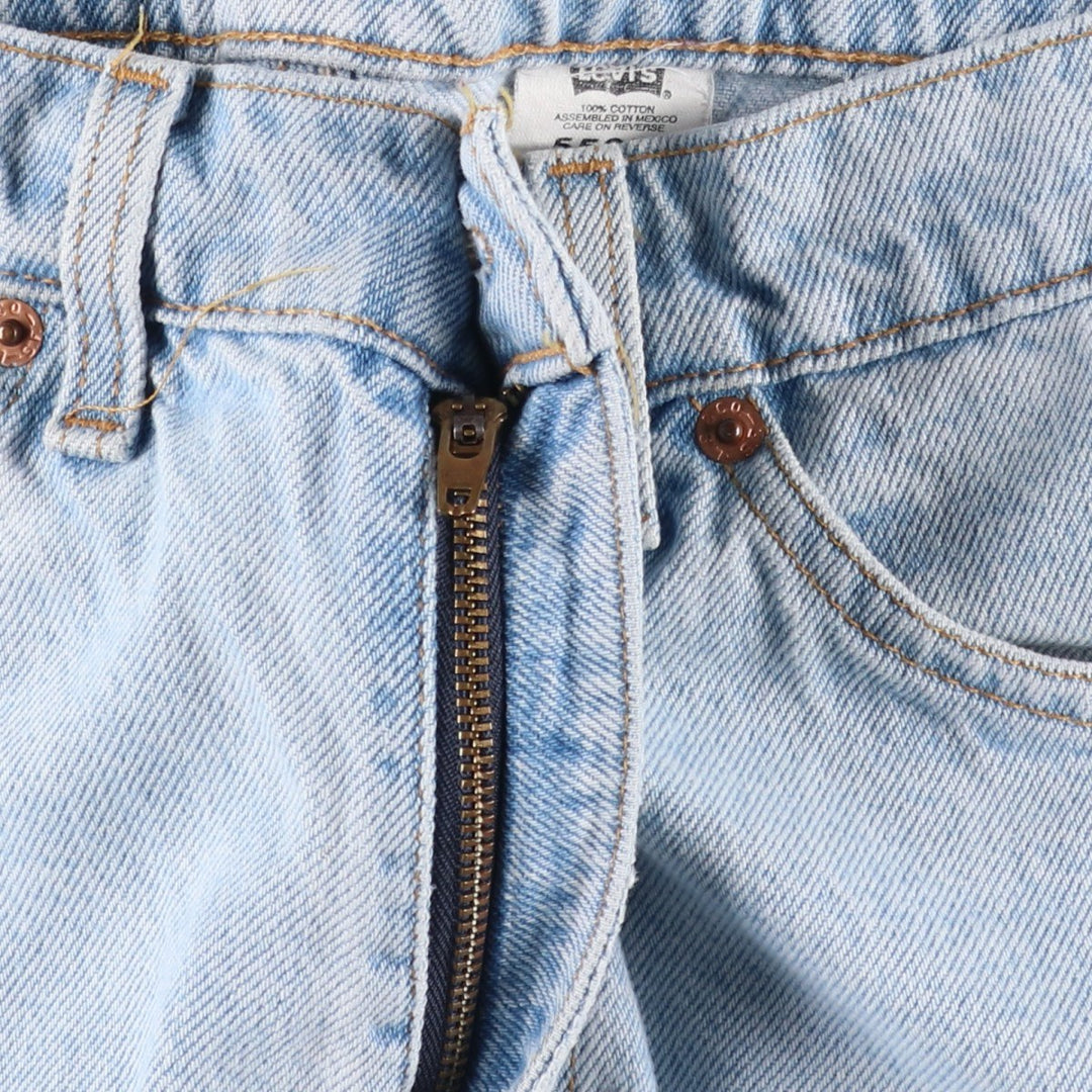 90'S Levi's 550 Relaxed Fit Orange Tab Denim Shorts, Men's Size W31 (approx.), Vintage cotton blue type Vintage Second Hand