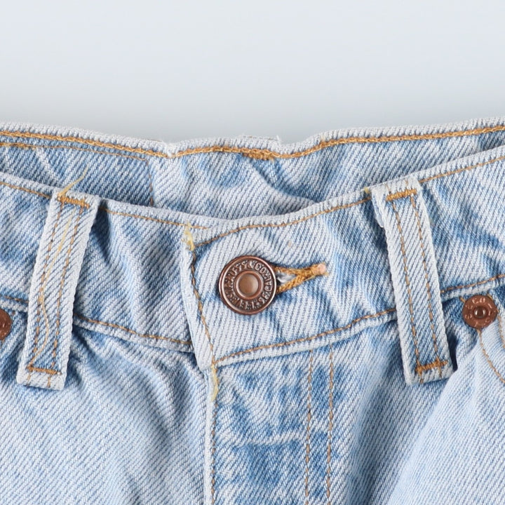 90'S Levi's 550 Relaxed Fit Orange Tab Denim Shorts, Men's Size W31 (approx.), Vintage cotton blue type Vintage Second Hand