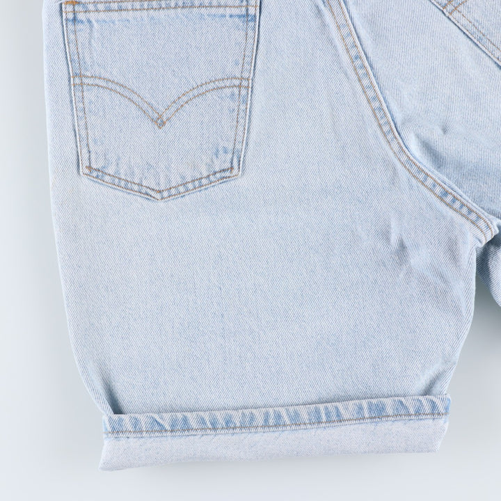 90'S Levi's 550 Relaxed Fit Orange Tab Denim Shorts, Men's Size W31 (approx.), Vintage cotton blue type Vintage Second Hand