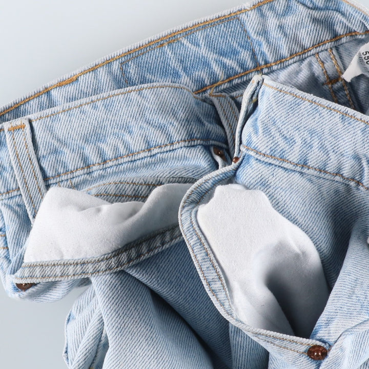 90'S Levi's 550 Relaxed Fit Orange Tab Denim Shorts, Men's Size W31 (approx.), Vintage cotton blue type Vintage Second Hand