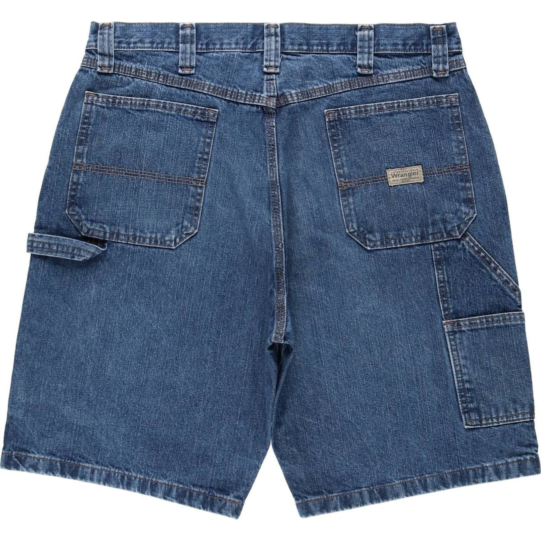 Wrangler Carpenter Denim Painter Shorts (Men's W36 equivalent) cotton blue type Vintage Second Hand