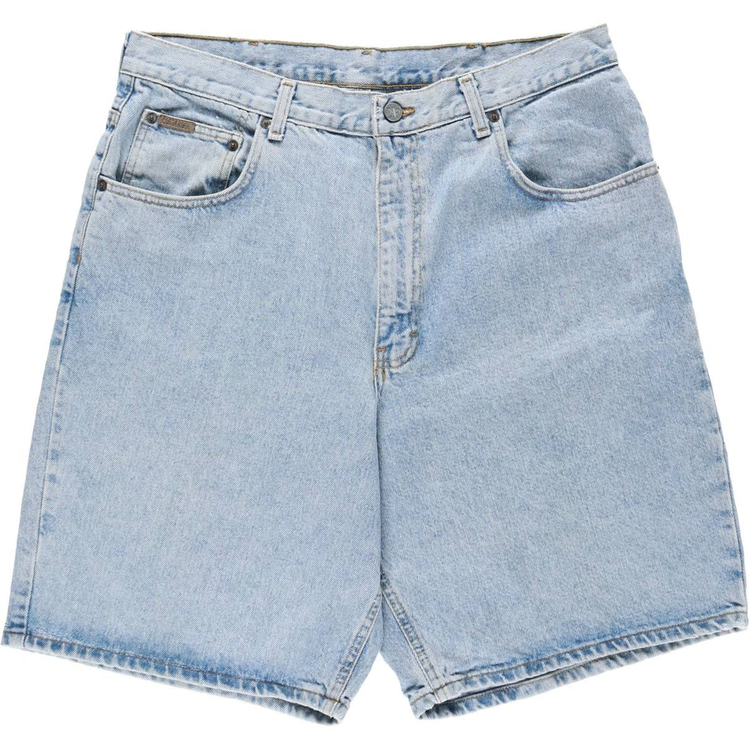 90s-00'S Calvin Klein Jeans Denim Shorts, Made in USA, Men's Size W36 (approx.) cotton blue type Vintage Second Hand