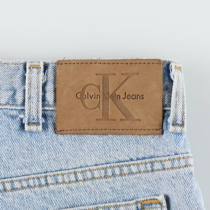 90s-00'S Calvin Klein Jeans Denim Shorts, Made in USA, Men's Size W36 (approx.) cotton blue type Vintage Second Hand