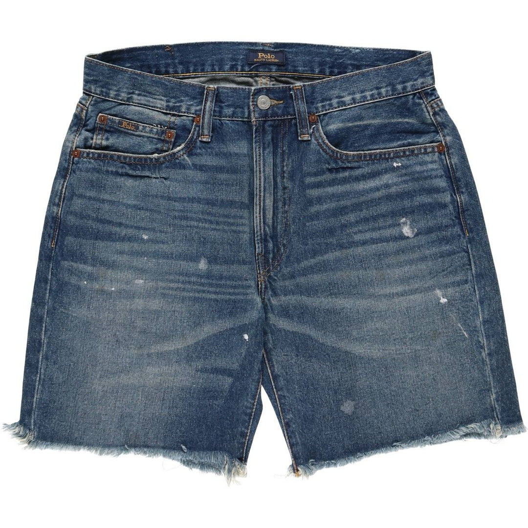 Ralph Lauren Polo Ralph Lauren Cut-off Denim Shorts, Men's Size W33 (approx.) cotton blue type Vintage Second Hand
