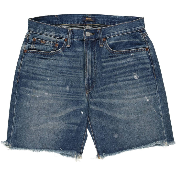 Ralph Lauren Polo Ralph Lauren Cut-off Denim Shorts, Men's Size W33 (approx.) cotton blue type Vintage Second Hand
