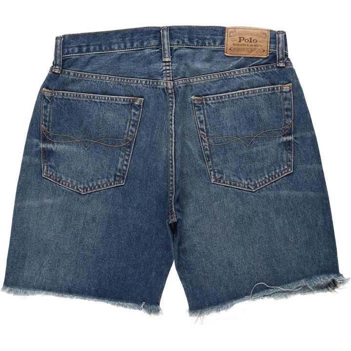 Ralph Lauren Polo Ralph Lauren Cut-off Denim Shorts, Men's Size W33 (approx.) cotton blue type Vintage Second Hand