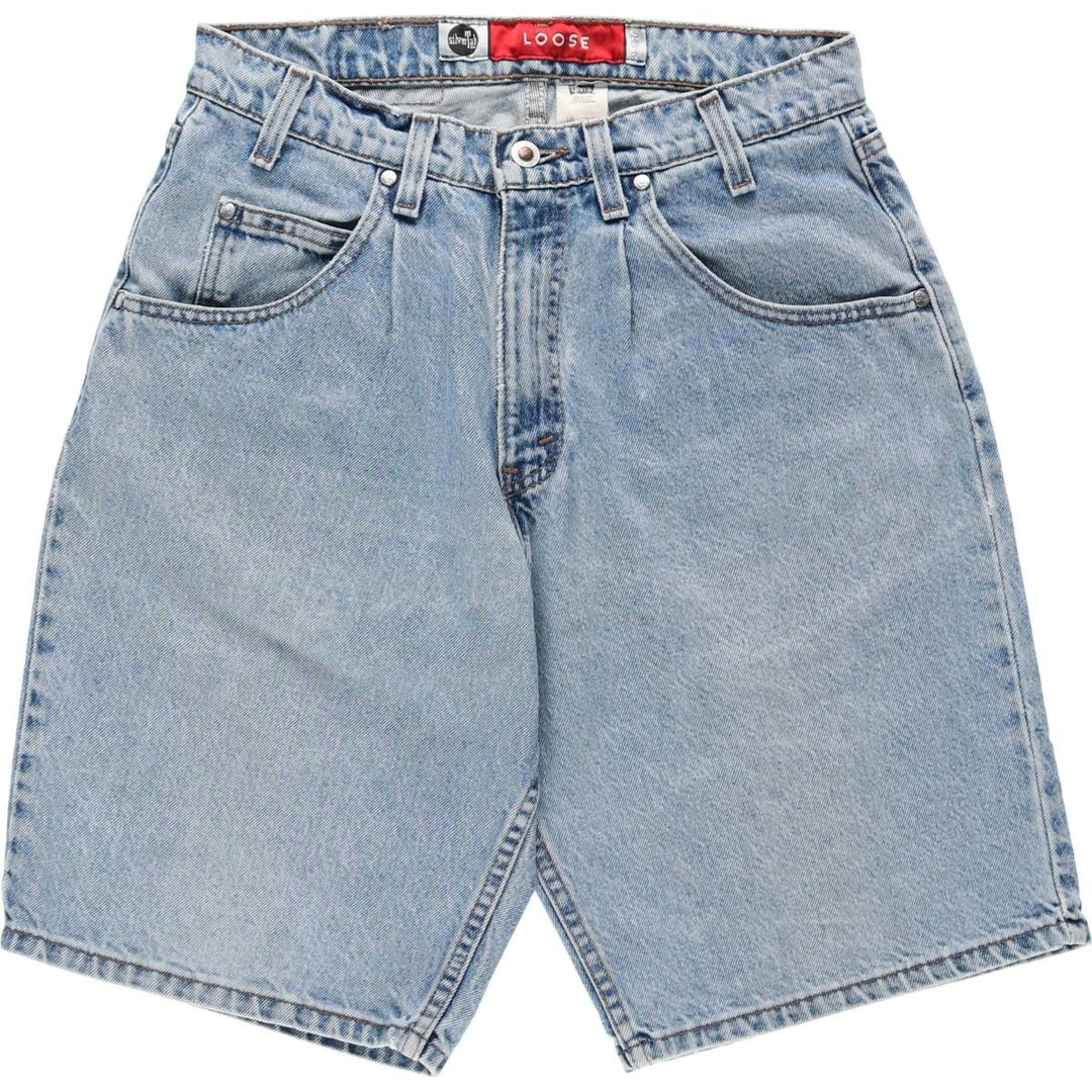 90'S Levi's Silver Tab Loose Fit Denim Shorts, Made in USA, Men's Size W31, Vintage cotton blue type Vintage Second Hand