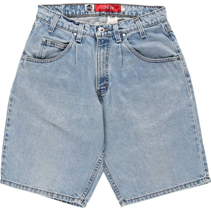 90'S Levi's Silver Tab Loose Fit Denim Shorts, Made in USA, Men's Size W31, Vintage cotton blue type Vintage Second Hand