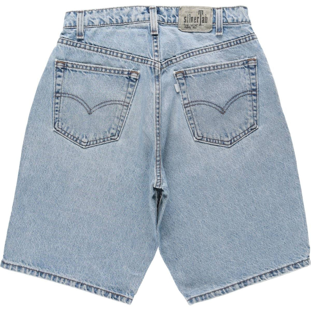 90'S Levi's Silver Tab Loose Fit Denim Shorts, Made in USA, Men's Size W31, Vintage cotton blue type Vintage Second Hand
