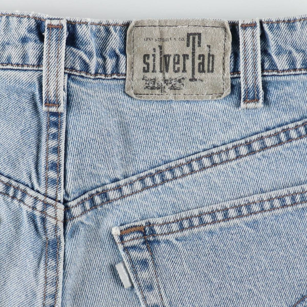 90'S Levi's Silver Tab Loose Fit Denim Shorts, Made in USA, Men's Size W31, Vintage cotton blue type Vintage Second Hand