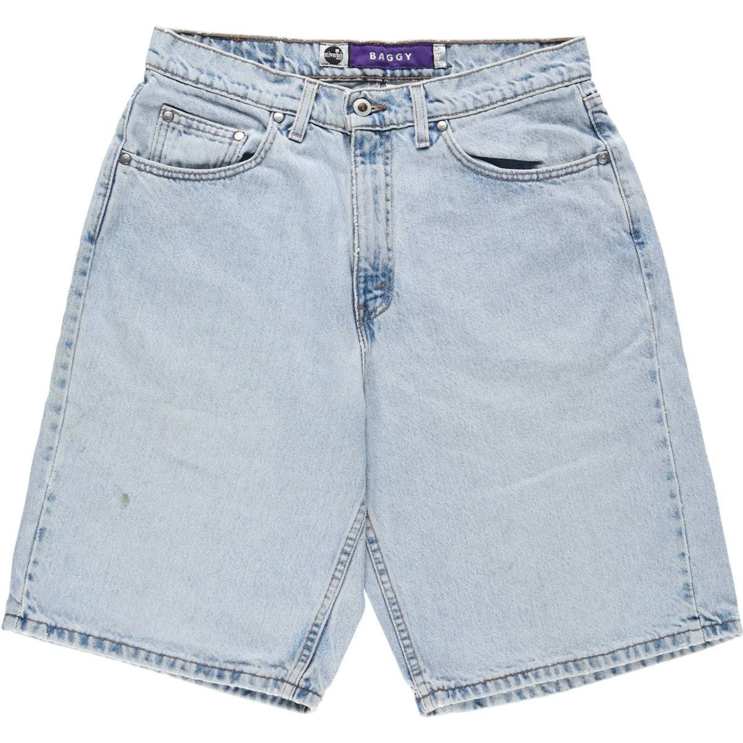 90'S Levi's Silver Tab Baggy Denim Shorts, Made in USA, Men's W33 (approx.), Vintage cotton blue type Vintage Second Hand