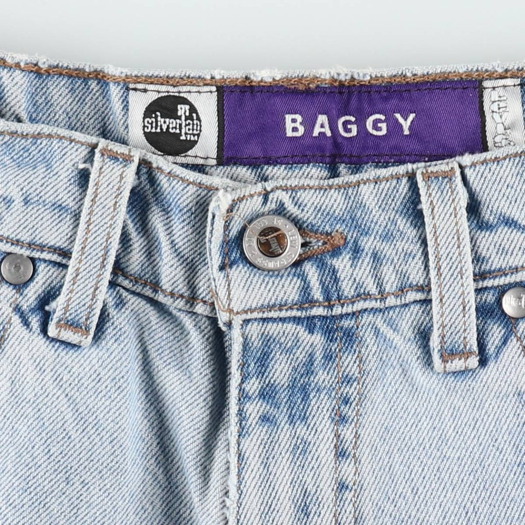 90'S Levi's Silver Tab Baggy Denim Shorts, Made in USA, Men's W33 (approx.), Vintage cotton blue type Vintage Second Hand