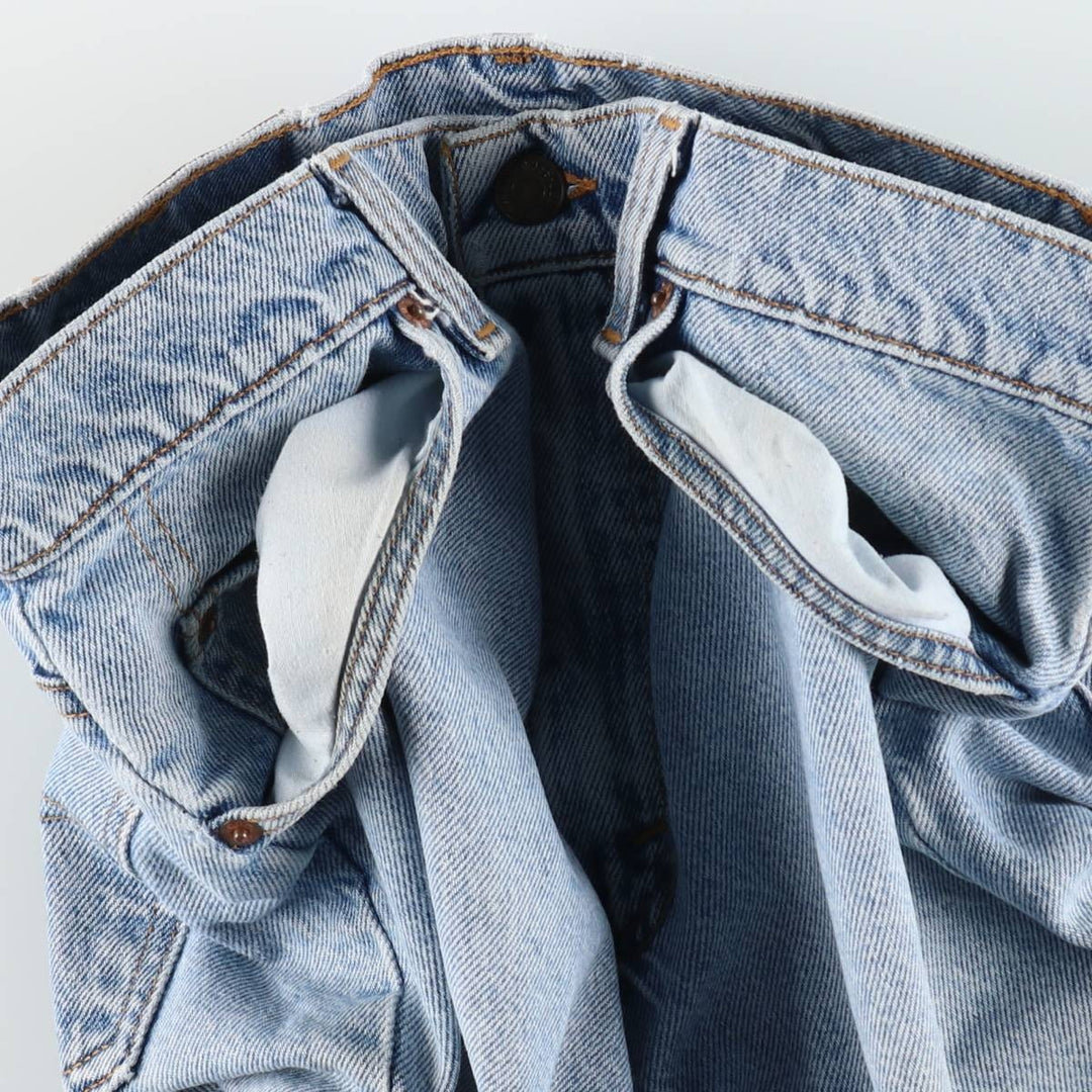 1990'S Levi's 34550-1714 Orange Tab Denim Shorts, Made in USA, Men's W30 (approx.), Vintage cotton blue type Vintage Second Hand