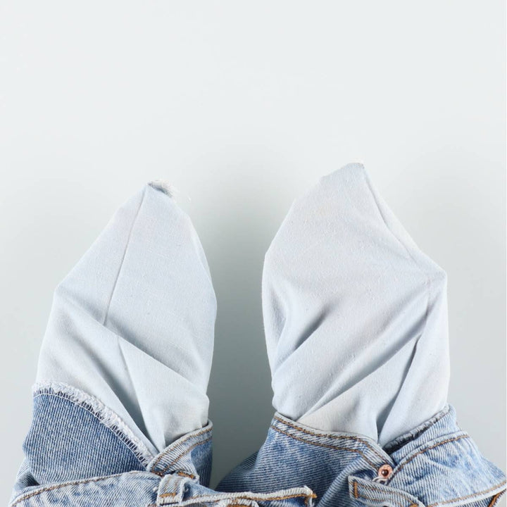 1990'S Levi's 34550-1714 Orange Tab Denim Shorts, Made in USA, Men's W30 (approx.), Vintage cotton blue type Vintage Second Hand