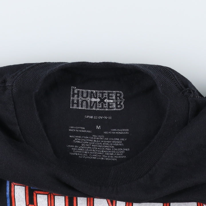 HUNTERxHUNTER Anime Character Print T-Shirt, Men's Size M cotton black type Vintage Second Hand