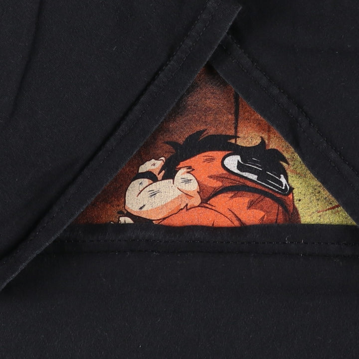 DRAGONBALL Z Yamcha Anime Character Print T-Shirt (Men's XL equivalent) cotton black type Vintage Second Hand