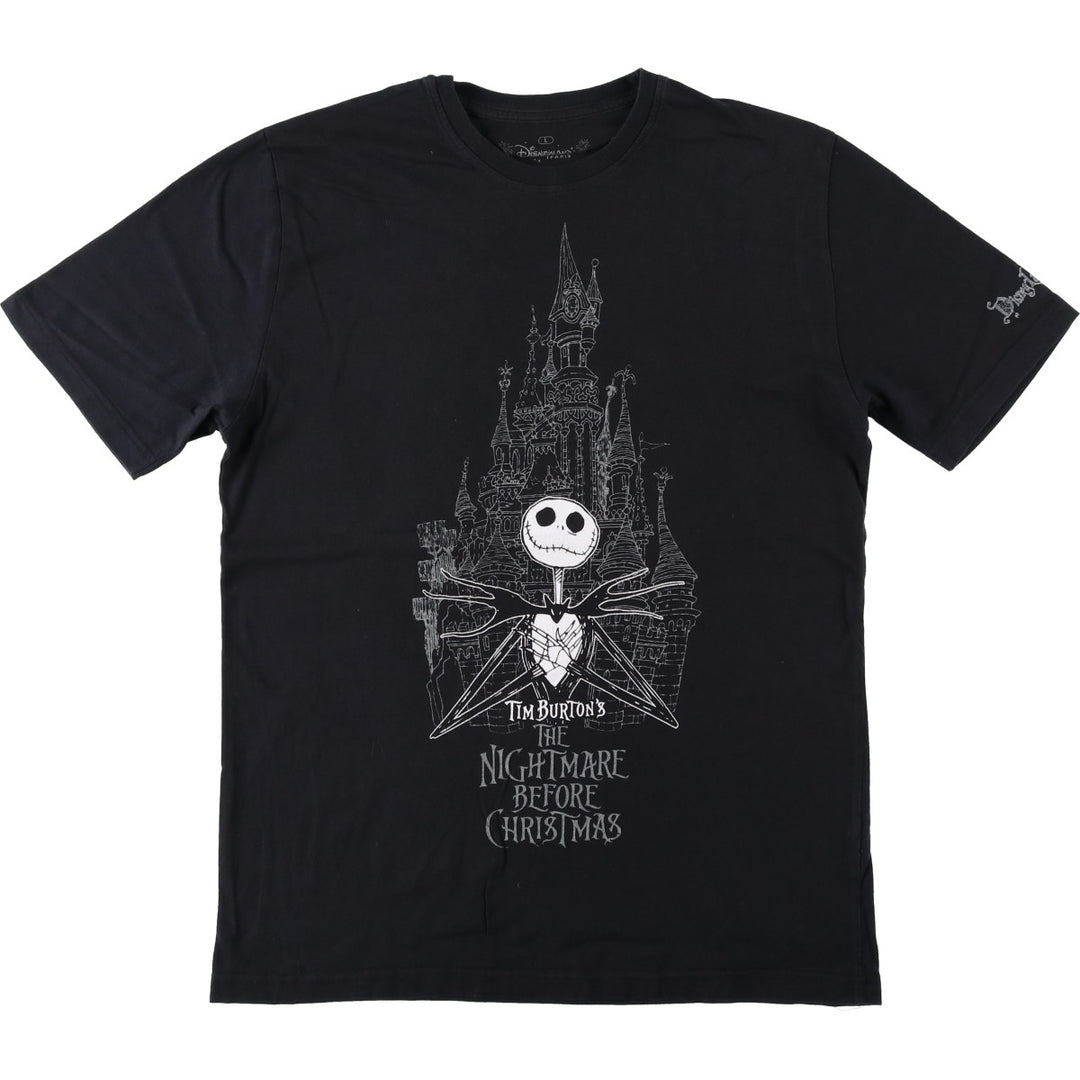 Disney The Nightmare Before Christmas Character Print T-Shirt (Men's Size L) cotton black type Vintage Second Hand