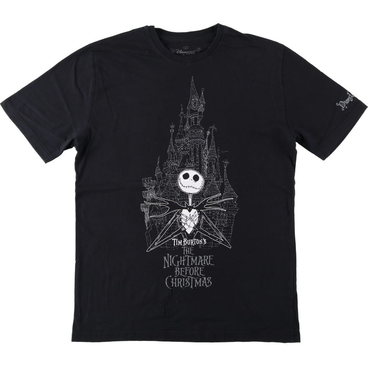 Disney The Nightmare Before Christmas Character Print T-Shirt (Men's Size L) cotton black type Vintage Second Hand