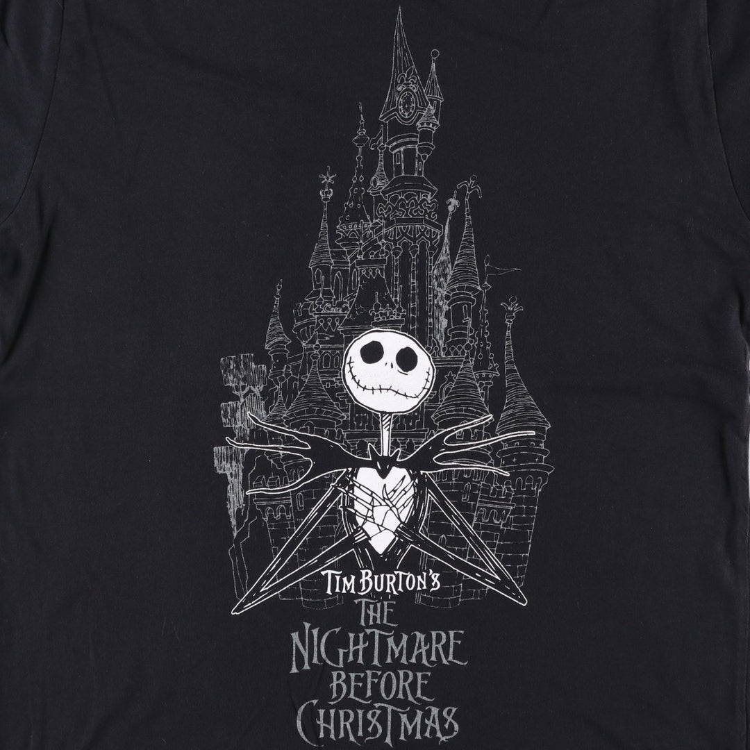 Disney The Nightmare Before Christmas Character Print T-Shirt (Men's Size L) cotton black type Vintage Second Hand