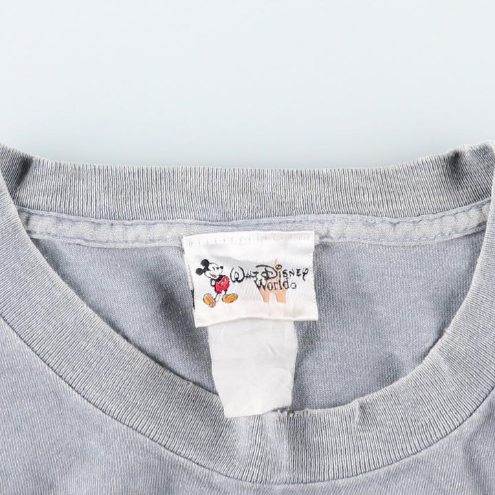Walt Disney World Donald Duck Character Print T-Shirt (Men's XXL equivalent) unclear gray type Vintage Second Hand