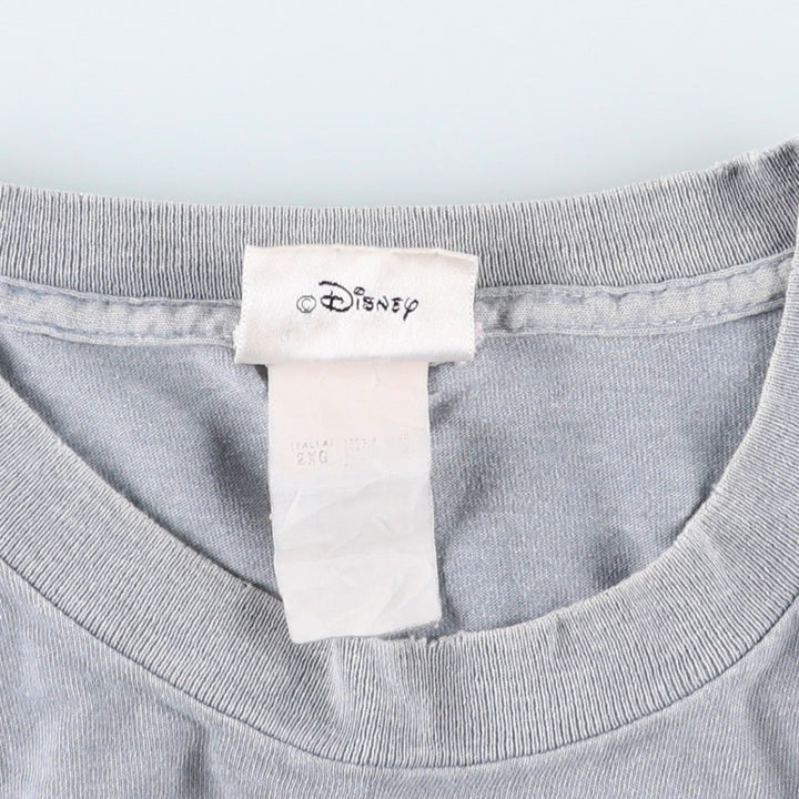 Walt Disney World Donald Duck Character Print T-Shirt (Men's XXL equivalent) unclear gray type Vintage Second Hand