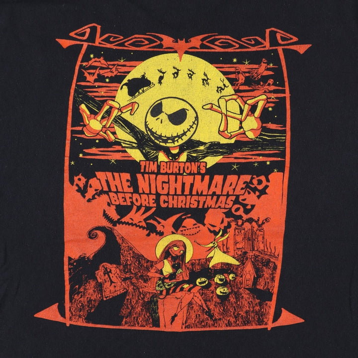 The Nightmare Before Christmas Character Print T-Shirt (Men's XXL equivalent) cotton black type Vintage Second Hand