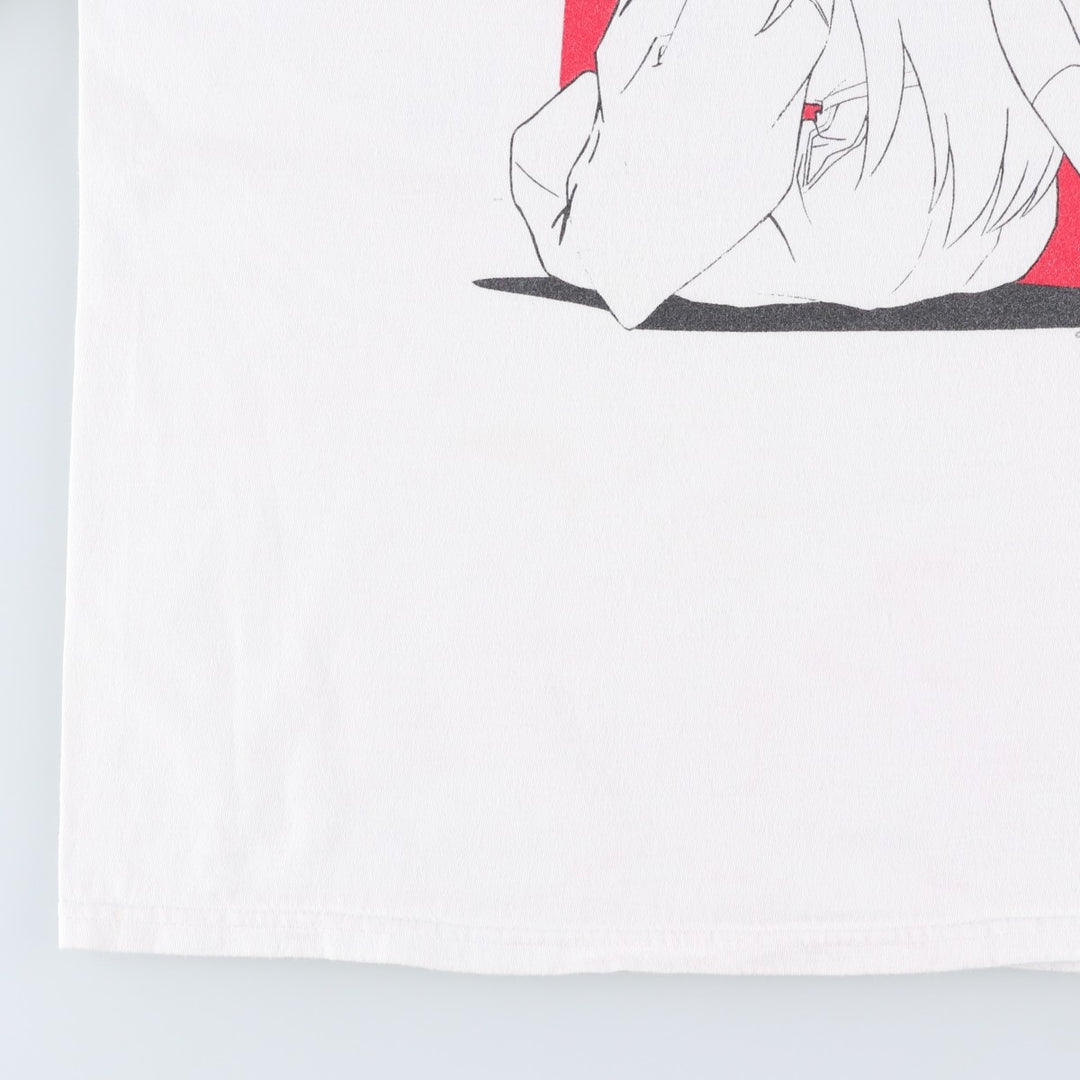 2000'S INUYASHA Anime Character Print T-Shirt, Men's Size M unclear white type Vintage Second Hand