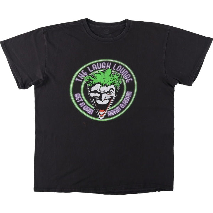 BATMAN Batman Joker character print T-shirt Men's L size cotton black type Vintage Second Hand