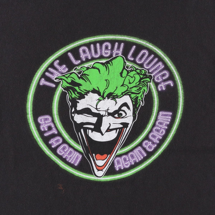 BATMAN Batman Joker character print T-shirt Men's L size cotton black type Vintage Second Hand