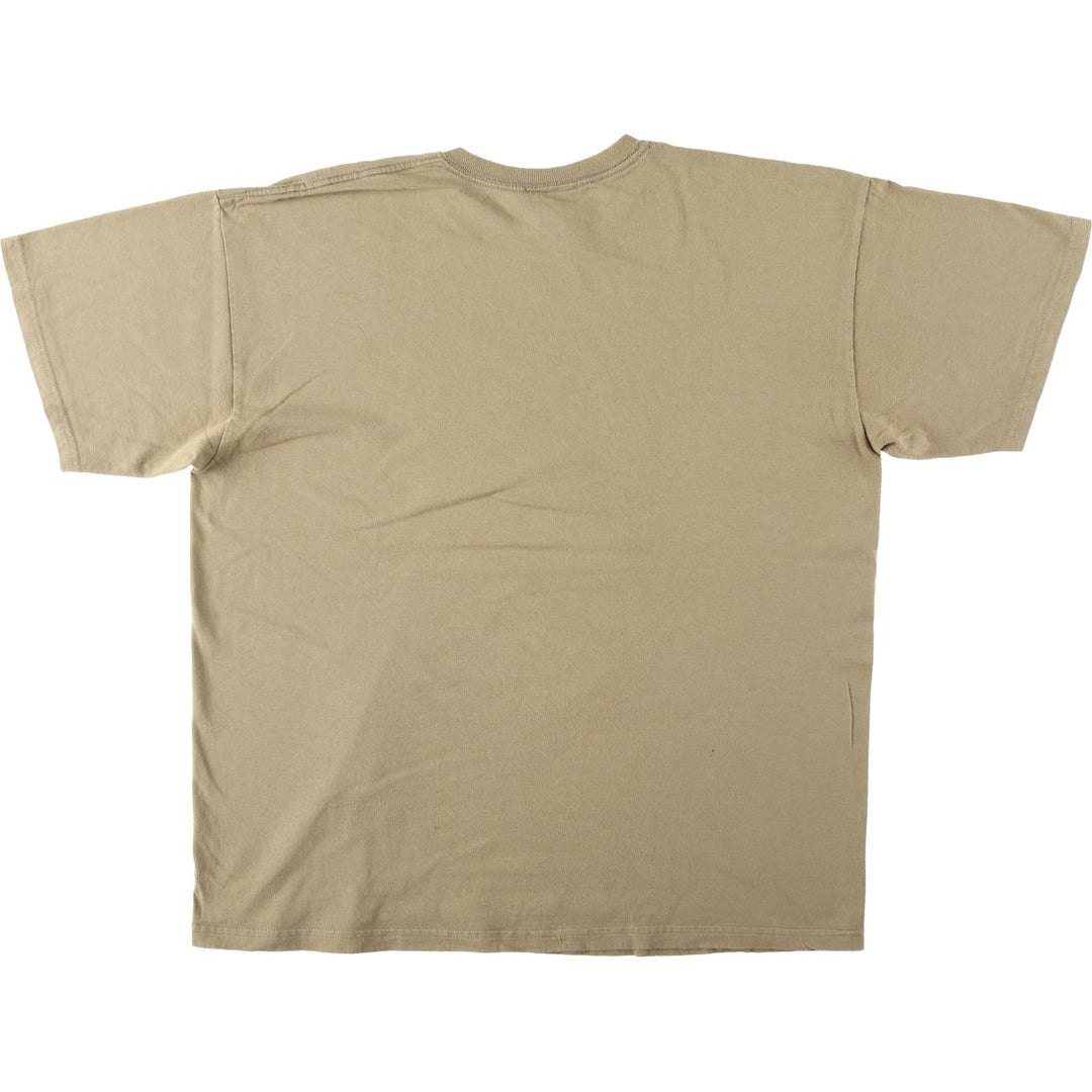 Disneyland Snow White and the Seven Dwarfs Grumpy Anime Character Print T-Shirt (Men's XL equivalent) cotton beige type brown Vintage Second Hand