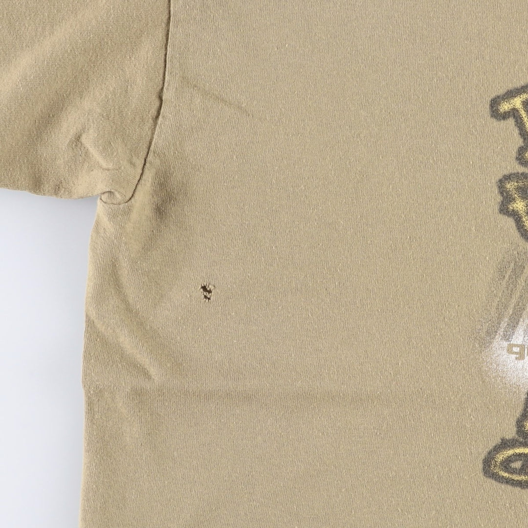 Disneyland Snow White and the Seven Dwarfs Grumpy Anime Character Print T-Shirt (Men's XL equivalent) cotton beige type brown Vintage Second Hand