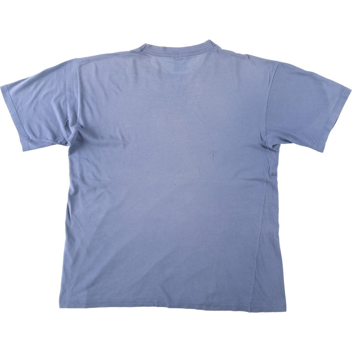Disney MICKEY MOUSE character print T-shirt, men's size XL. cotton blue type Vintage Second Hand