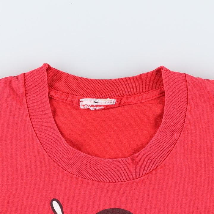 MICKEY MOUSE Mickey Mouse Character Print T-Shirt, Men's XL (approx.) unclear red type Vintage Second Hand