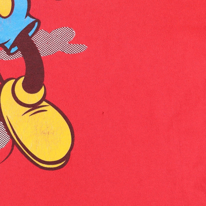 MICKEY MOUSE Mickey Mouse Character Print T-Shirt, Men's XL (approx.) unclear red type Vintage Second Hand