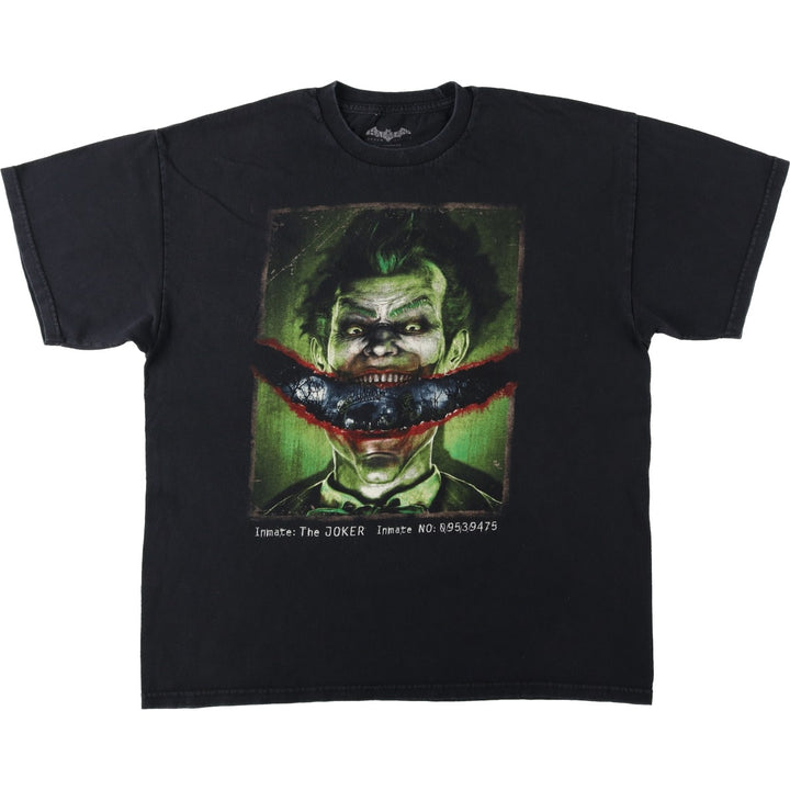 BATMAN Joker Character Print T-Shirt (Men's XL equivalent) cotton black type Vintage Second Hand