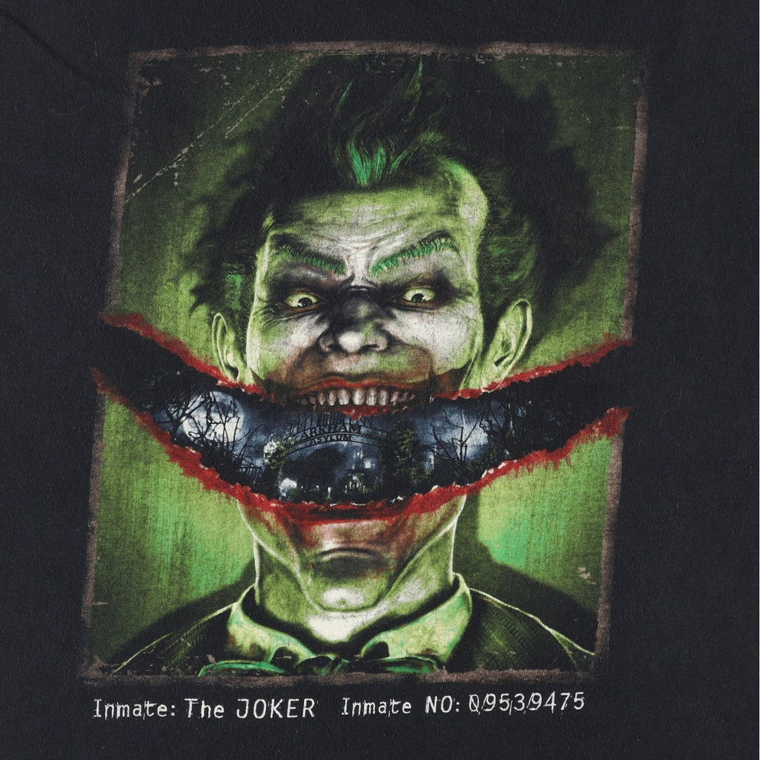 BATMAN Joker Character Print T-Shirt (Men's XL equivalent) cotton black type Vintage Second Hand