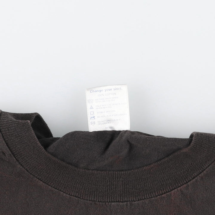 Delta Superman Character Print T-Shirt (Men's Size M) cotton black type Vintage Second Hand