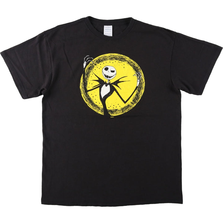The Nightmare Before Christmas Character Print T-Shirt (Men's Size L) cotton black type Vintage Second Hand