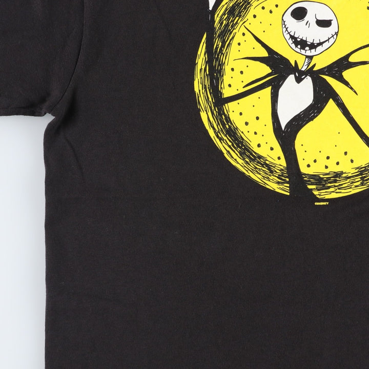 The Nightmare Before Christmas Character Print T-Shirt (Men's Size L) cotton black type Vintage Second Hand