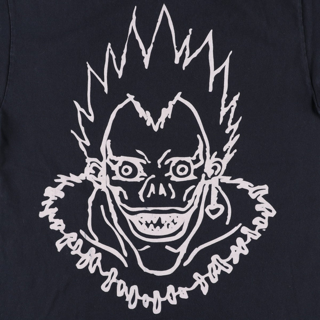 Death Note Ryuk Anime Character Print T-Shirt Men's M Size cotton black type Vintage Second Hand