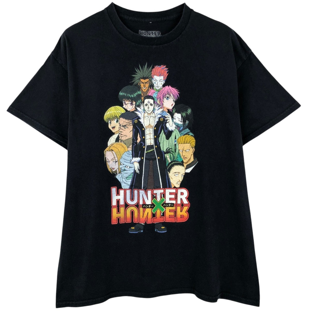 HUNTERxHUNTER Phantom Troupe Anime Character Print T-Shirt (Men's Size L) cotton black type Vintage Second Hand