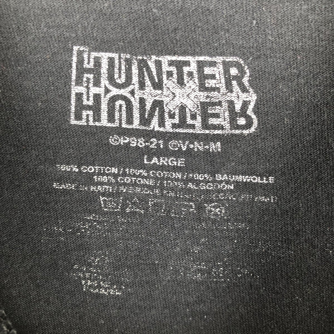 HUNTERxHUNTER Phantom Troupe Anime Character Print T-Shirt (Men's Size L) cotton black type Vintage Second Hand